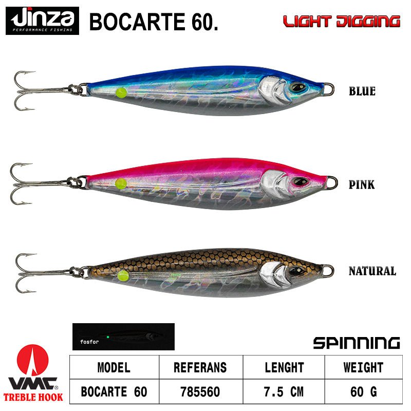 Jinza Bocarte 75mm Light Jig 60 gr