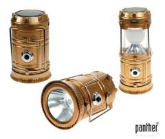 PANTHER PT-5700 5 LED+1AD 3W LED USB ŞARJLI SOLAR KAMP LAMBASI