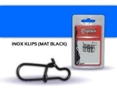 Captain 5016 Sahte Balık Klipsi Snap İnox 10'lu Paket Mat Black