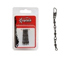 Captain 5095 3 Zincir Klips 5'li Paket Black Nikel