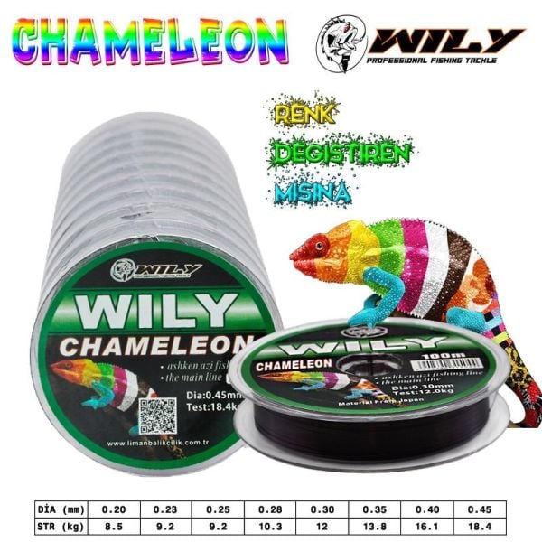 Wily Chameleon Misina 100 mt Devamlı 0,40 mm