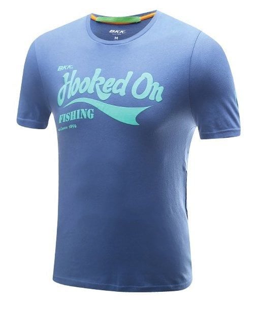 BKK Hooked On Fishing Mavi Tişört