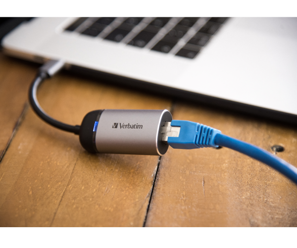 VERBATIM 49146 - USB-C TO GIGABIT ETHERNET ADAPTER 10cm CABLE
