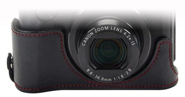 Canon DCC-1850 G5 için Deri Koruma Kılıfı Siyah