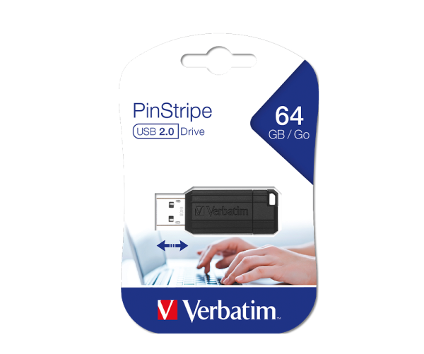 Verbatim 64GB PinStripe USB Sürücü