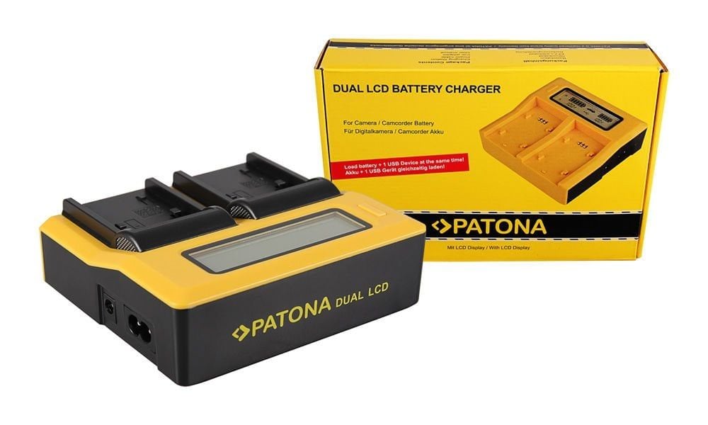 PATONA 7557 DUAL LCD USB CHARGER FOR SONY NP-FP50 NP-FH50