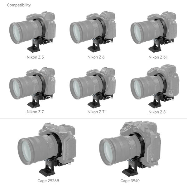 SmallRig 4306 Nikon'a Z Serisi İçin Döndürülebilir Yataydan Dikeye Montaj Plakası Kiti