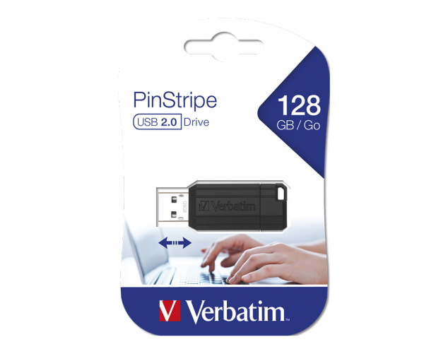 Verbatim 128GB PinStripe USB Sürücü