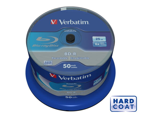 VERBATIM 43838 - BD-R SL SATALIFE 25GB 6X 50 PACK