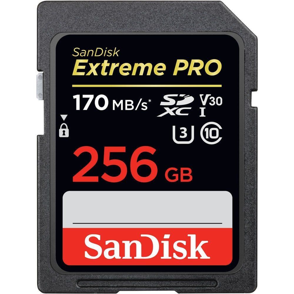 SanDisk SD 256GB Extreme Pro 170Mb/s C10 SDXC Hafıza Kartı