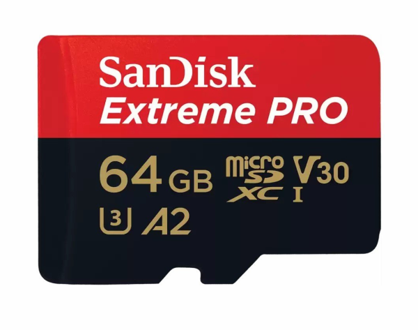 SanDisk 64GB V30 Extreme Pro MicroSDXC Hafıza Kartı (200mb/s)