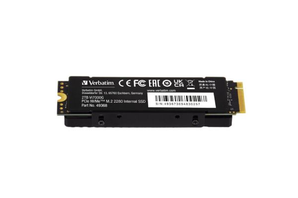 VERBATIM 49368 - 2TB VI7000G M.2 NVME PCIE GEN 4 SSD (Okuma 7400MB/sn. - Yazma 6700MB/sn.)