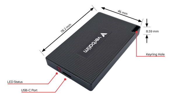 VERBATIM 32030 - Metal Mini SSD USB 3. Gen2 512GB