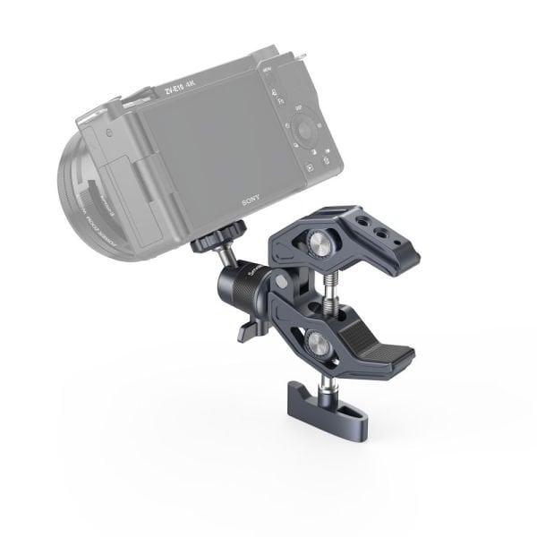 SmallRig 4102B Aksiyon Kameraları için 360° Küresel Başlık Montajlı  Süper Kelepçe