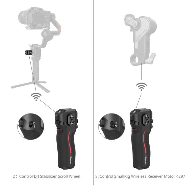 SmallRig 4329 DJI RS Serisi  için  Kablosuz Kontrol   Sapı
