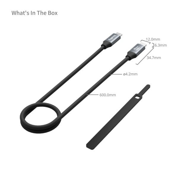 SmallRig 4789 USB-C (Düz) - USB-C (Düz) Veri Kablosu (60 cm)