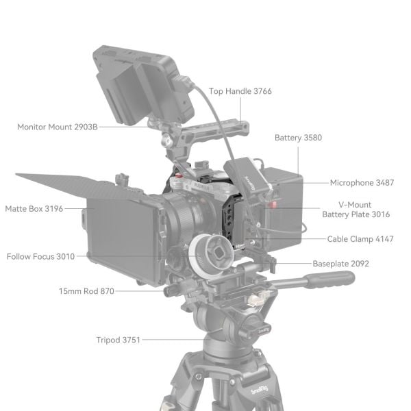 SmallRig 4135 FUJIFILM X-T5 için  Çok İşlevli Kafes