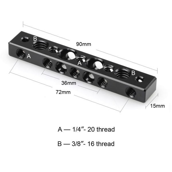 SmallRig 1091 Peynir Barı 1/4 İnç ve 3/8 İnç Vida Deliği