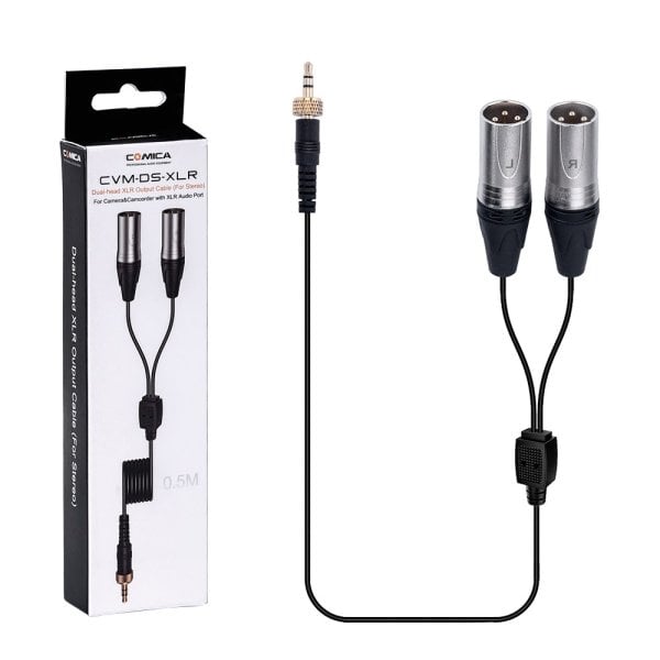 Comica CVM-DS-XLR 3.5mm Çift XLR Erkek Stereo ses Çıkış Kablosu