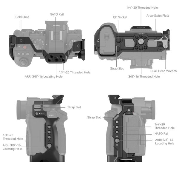 SmallRig 4022 Panasonic LUMIX G9 II / S5 II / S5 IIX  için  Kafes