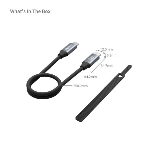 SmallRig 4788 USB-C (Düz) Veri Kablosu (35 cm)