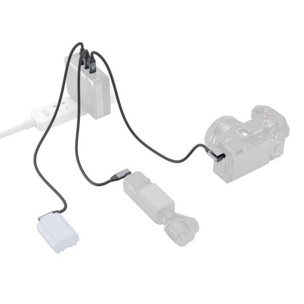 SmallRig 4790 USB-C (Düz) - USB-C (Açılı) Veri Kablosu (35 cm)