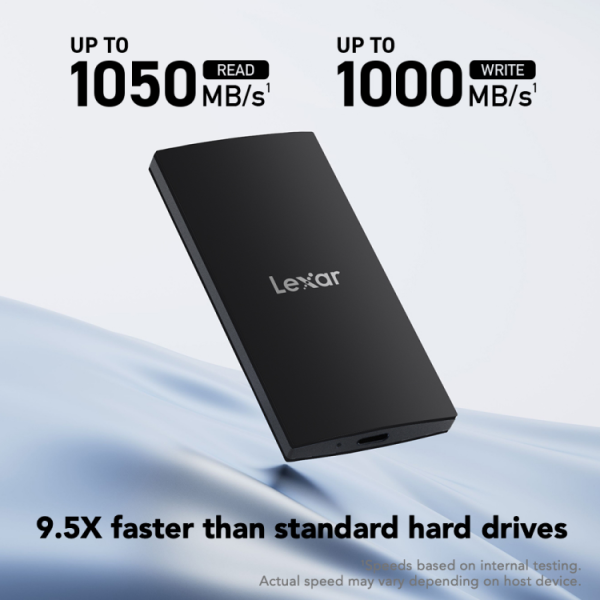 Lexar SL300 1TB Taşınabilir SSD 1050 MB/s Read 1000 MB/s Write (LSL300001T- RNBNG)