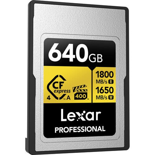 Lexar 640B Professional GOLD CFexpress 4.0 Type A Hafıza Kartı 1800 MB/s Read  1650 MB/s Write