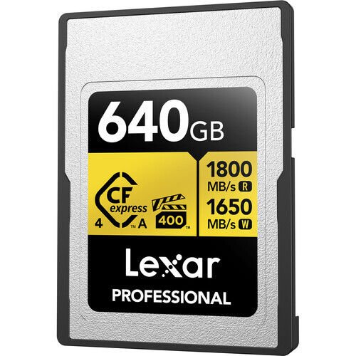 Lexar 640B Professional GOLD CFexpress 4.0 Type A Hafıza Kartı 1800 MB/s Read  1650 MB/s Write