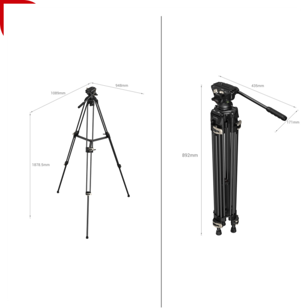 SmallRig 3751 AD-01 Profesyonel Tripod