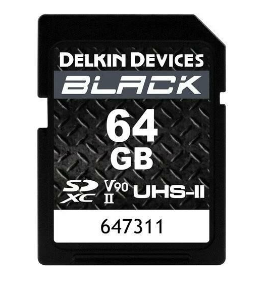 Delkin Devices 64GB Black UHS-II SDXC V90 Hafıza Kartı
