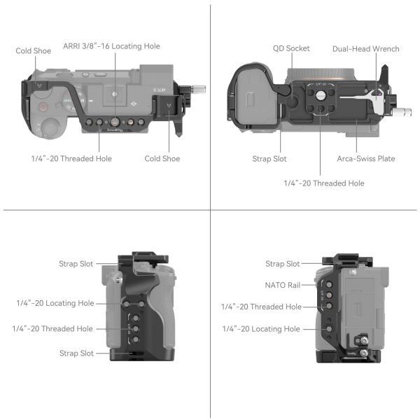SmallRig 4422 Sony  A7C II /  A7CR  için  Kafes Kiti