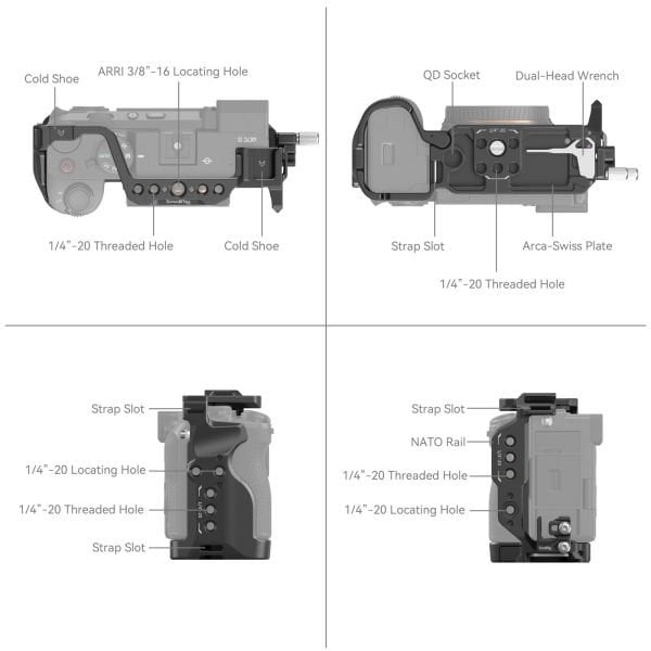 SmallRig 4422 Sony  A7C II /  A7CR  için  Kafes Kiti