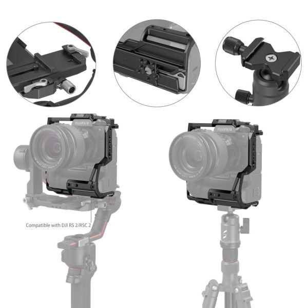 SmallRig 3933  FT-XH / VG-XH Pil Yuvası  ile FUJIFILM X-H2 / X-H2S için  Çok Fonksiyonlu Kafes