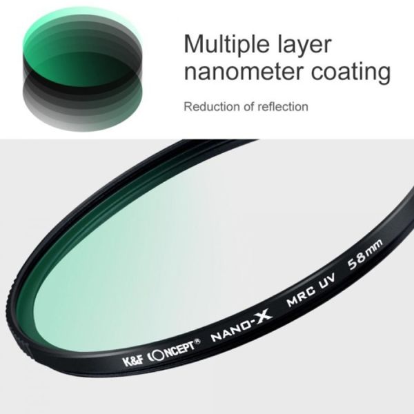 K&F Concept 86mm NANO SERIES MRC-UV Ultra Hıgh Waterproof Anti Scratch Filtre