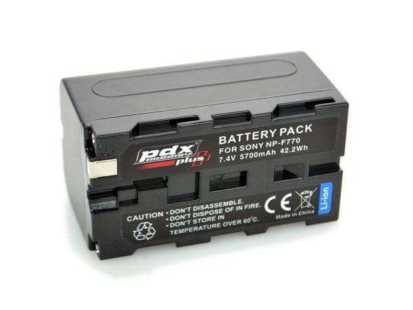 Pdx NP-F770 Kamera ışık Monitör Pili 5700mAh