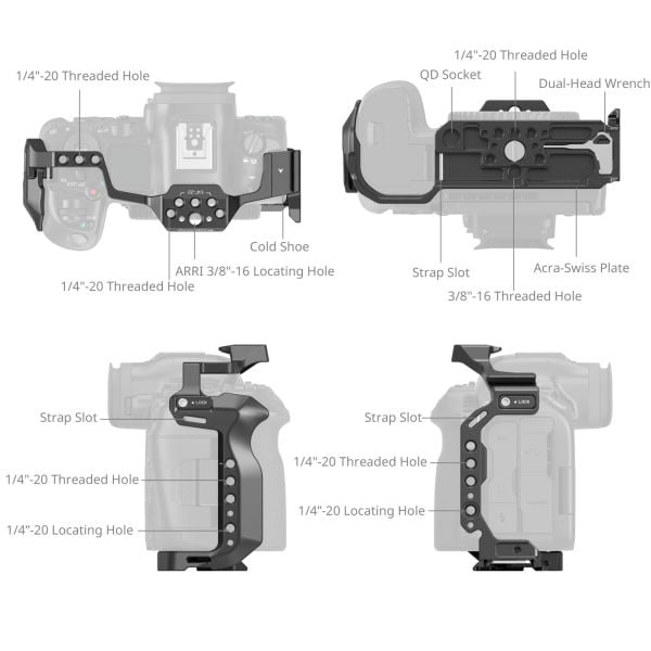 SmallRig 4978 Canon EOS R5 Mark II  için  Kafes