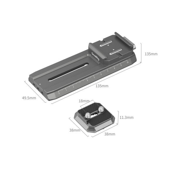SmallRig 4638 DJI  DJI RS 2 / RSC 2 / RS3 / RS 3 Pro / RS 4 / RS 4 Pro için HawkLock H38 Manfrotto Hızlı Çıkarma Plakası
