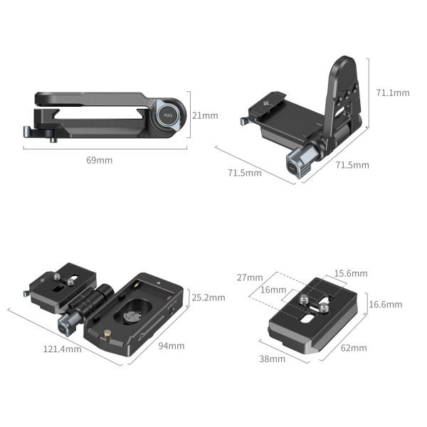 SmallRig 4696 NP-F Pil Adaptörü Montaj Plakası Kiti Aynasız Kameralar için