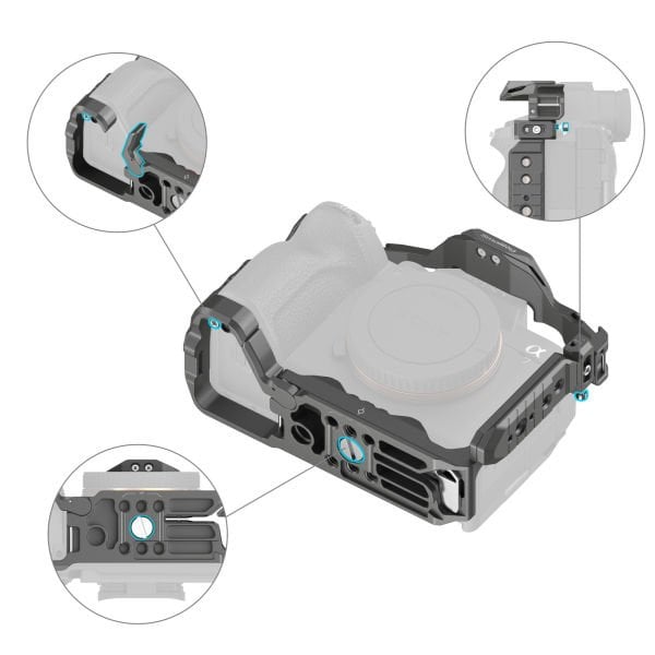 SmallRig 4481 Sony  7R V /  7 IV /  7S III /  1 /  7R IV  için  HawkLock Hızlı Çıkarma Kafesi