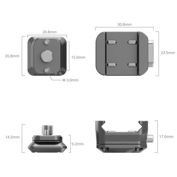 SmallRig 4491 HawkLock H21 Evrensel Hızlı Çıkarma Montaj Plakası Kiti