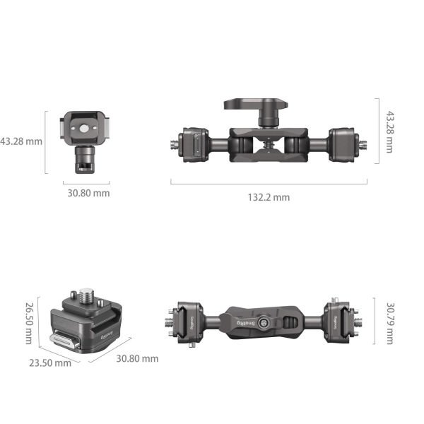 SmallRig 4488 HawkLock H21 Hızlı Çıkarma Sihirli Kol ve Bilyalı Başlık