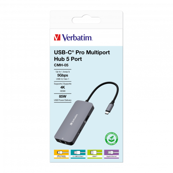 VERBATIM 32150 USB-C PRO 5 PORT HUB CMH-05