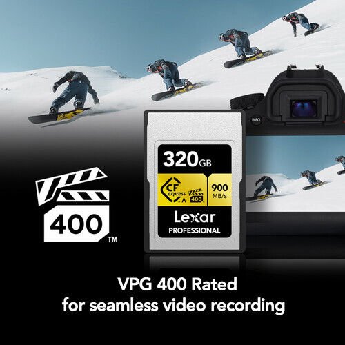 Lexar 320GB CFexpress Type A Gold Serisi Professional Hafıza Kartı