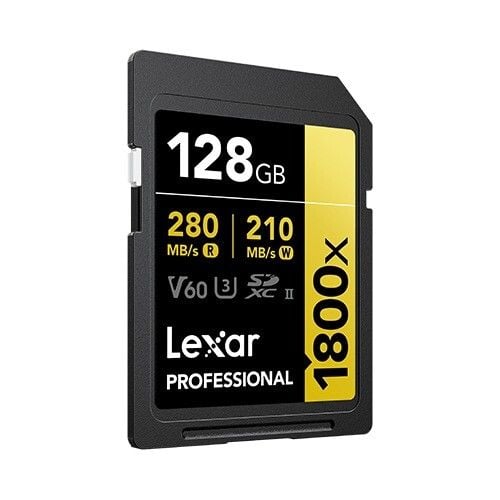 Lexar 128GB 1800x 280MB/s Profesyonel UHS-II SDXC  V60 Hafıza Kartı (Gold Serisi)