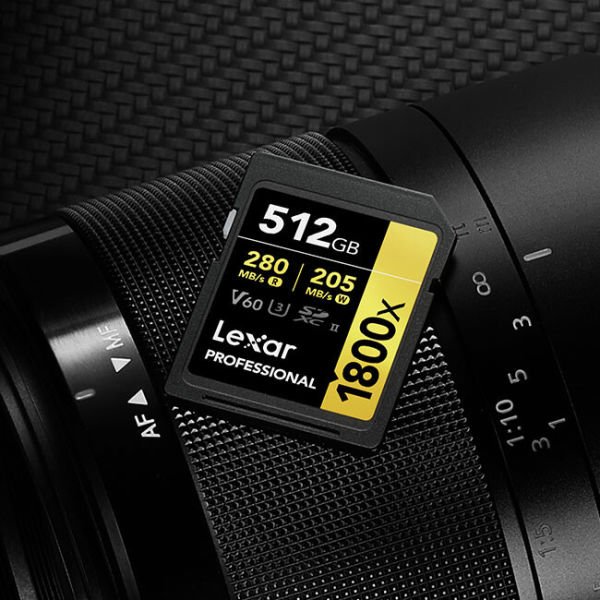 Lexar 128GB 1800x 280MB/s Profesyonel UHS-II SDXC  V60 Hafıza Kartı (Gold Serisi)