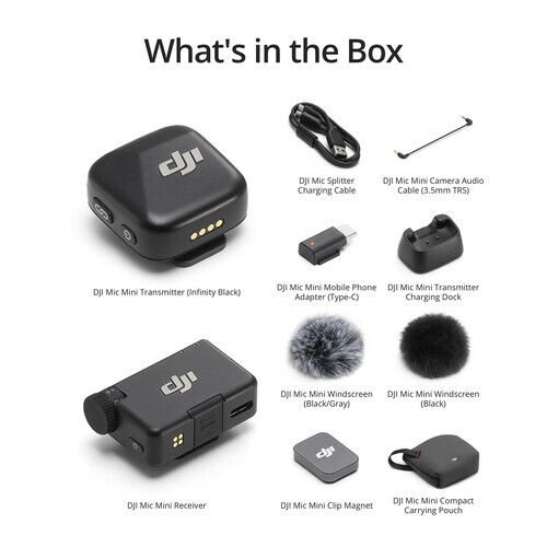 DJI Mic Mini Kablosuz Yaka Mikrofonu (Tekli)