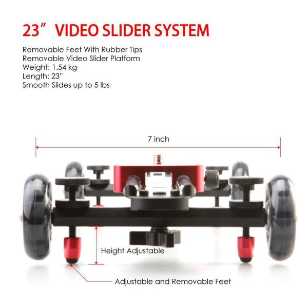 Kamerar SD-1 Tekerlekli Slider Dolly