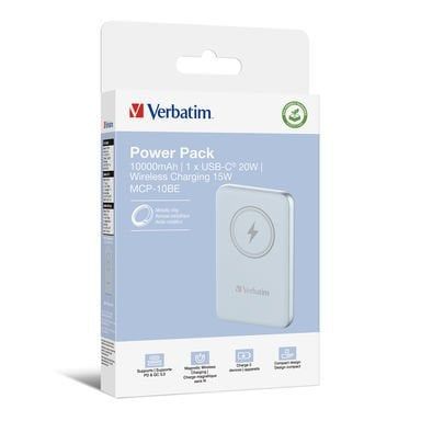 VERBATIM 32247 Magsafe 10000 Mah Manyetik Kablosuz Mavi Powerbank