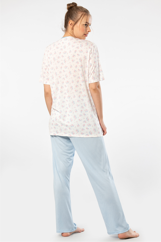 Türen Empirme Patlı Battal Kısa Kollu Pijama Takımı